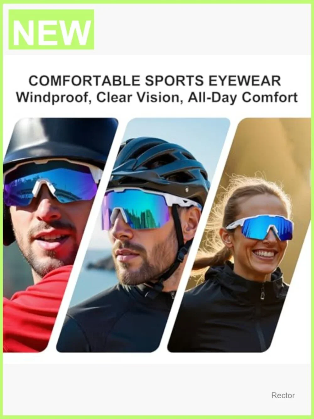 Polarized Sports Sunglasses with 5 Interchangeable Lenses UV400 TR90